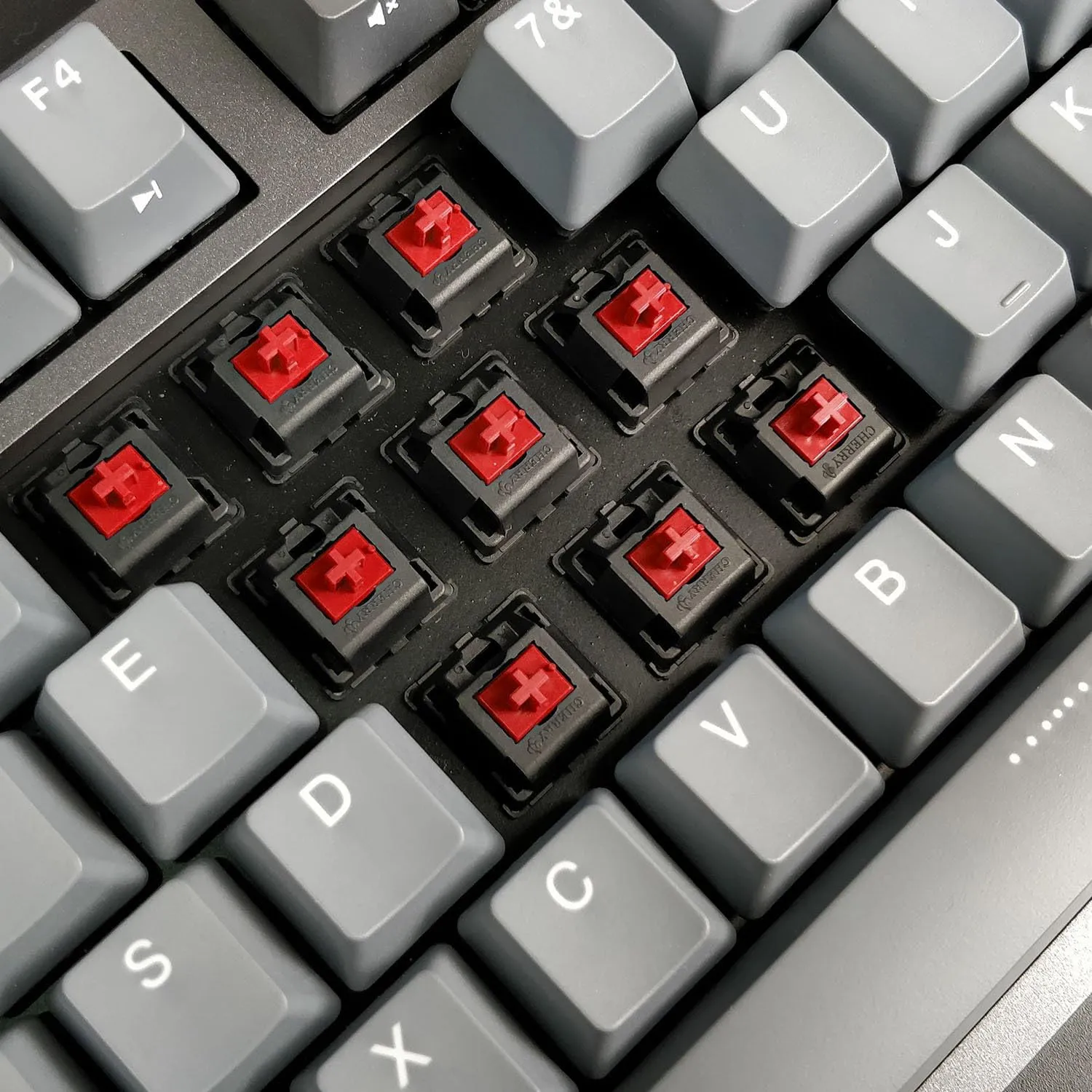 DURGOD Taurus K320 TKL Mechanical Gaming Keyboard - 87 Keys - Double Shot PBT - NKRO - USB Type C (Cherry Red, Space Grey)