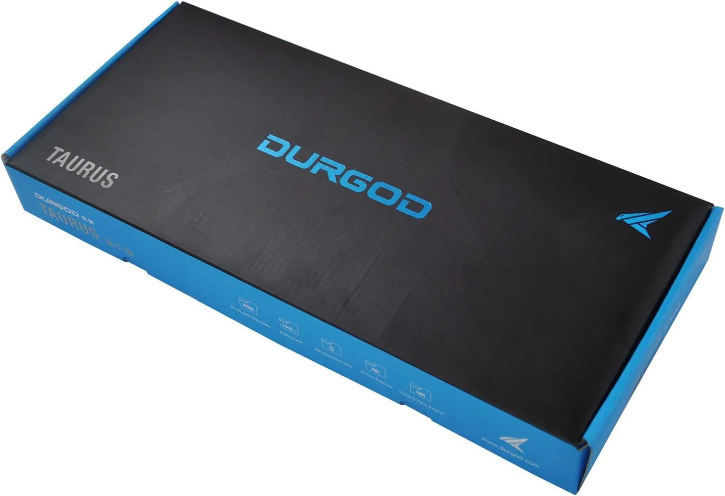 DURGOD Taurus K320 TKL Mechanical Gaming Keyboard - 87 Keys - Double Shot PBT - NKRO - USB Type C (Cherry Red, Space Grey)