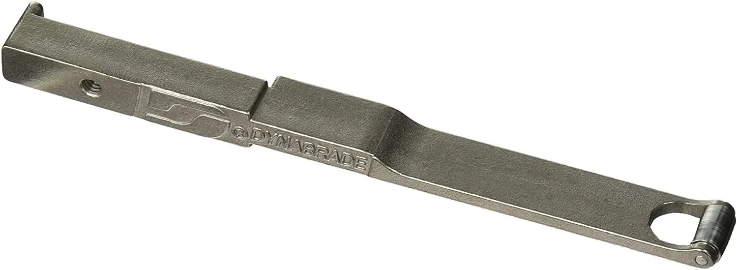 Dynabrade (11300) Contact Arm Assembly | 1/4" Diameter x 3/8" Wide, Steel Wheel, with no Platen | For 1/2" (13 mm) Wide x 18" (457 mm) Long Belts, Polish Turbine Blades