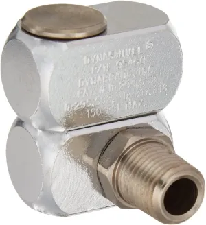 Dynabrade (95460) 1/4" NPT Original Aluminum Dynaswivel | Air Line Accessory, Improves Maneuverability, Rotates 360 Degrees at Pivot Points to Allow Air Hose to Drop to Ground