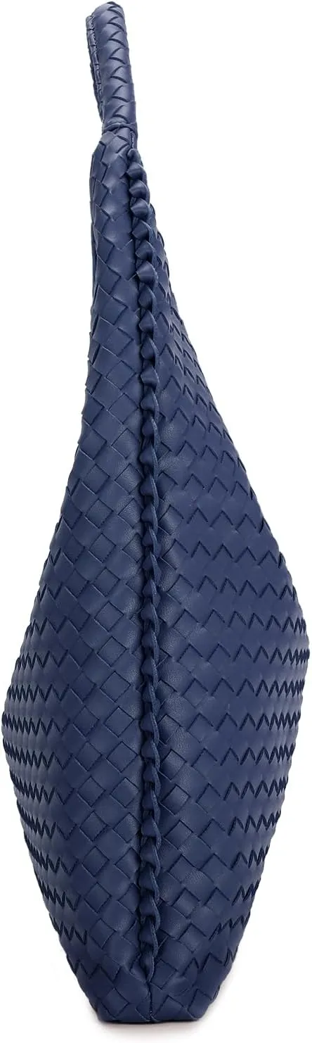 E Woven Hobo Bag for Women Large Tote Bag Top Handle Shoulder Handbag
