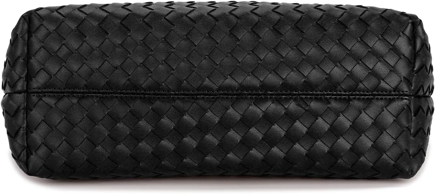 E Woven Shoulder Bag for Women Large Tote Hobo Bag Top Handle Handbag