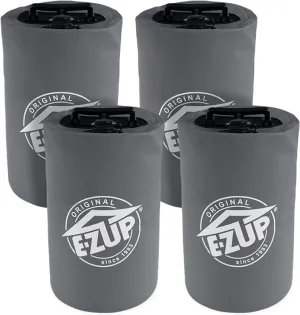 E-Z UP Canopy Water Weight Bag, 4-Pack, Steel Grey
