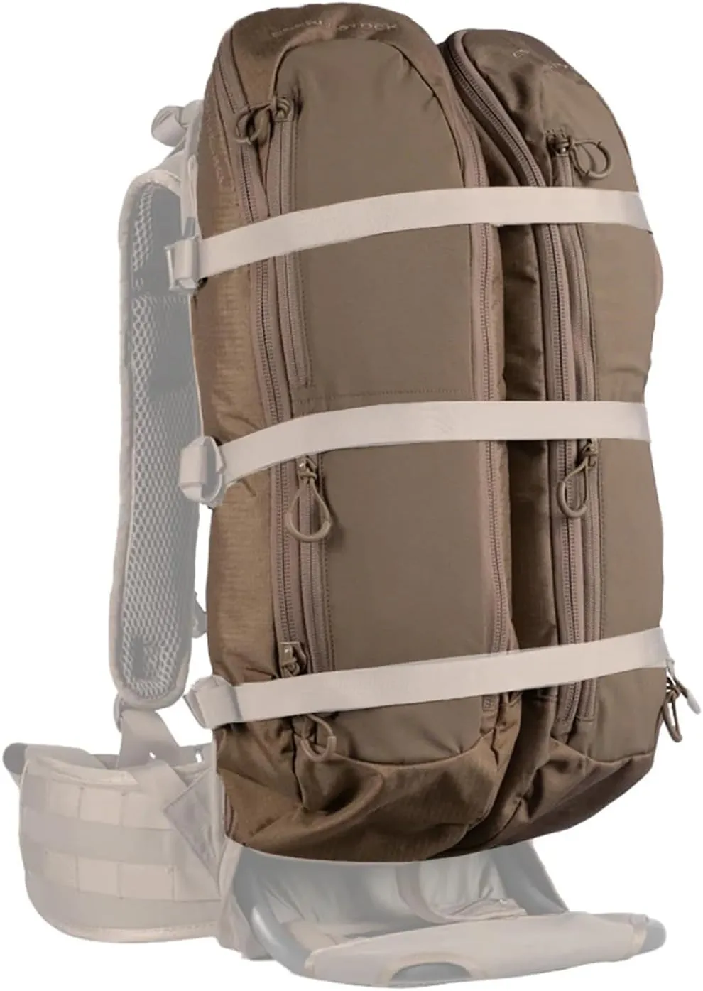 Eberlestock Batwing V2 Pouch - Versatile Hunting Pack Attachment Allowing for Endless Ultraligh Daypack Variations - Large 1,017 Cubic Inches - Dry Earth