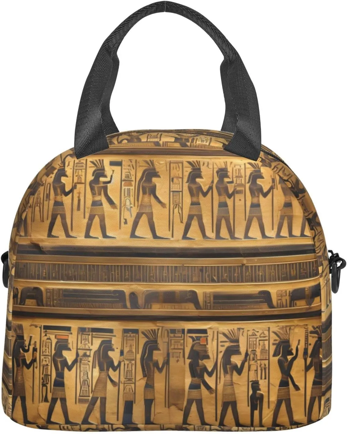Egypt Hieroglyphics Insulated Lunch Bag Lunch Box For Women Men Reusable Tote For Office Gym Outings