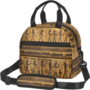 Egypt Hieroglyphics Insulated Lunch Bag Lunch Box For Women Men Reusable Tote For Office Gym Outings