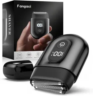 Electric Razor for Men, Mini Electric Foil Shavers, IPX7 Waterproof Wet Dry Face Razor, Portable Travel Electric Shaver, Led Display, USB Type-C Charging