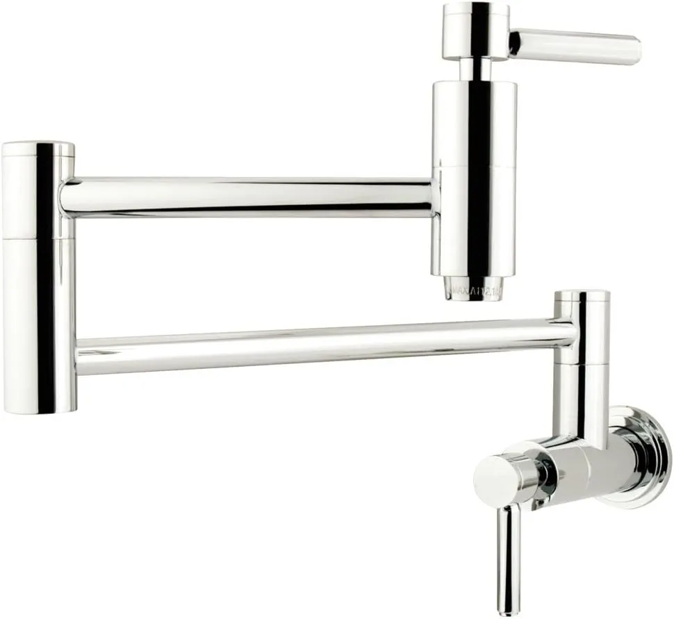 Elements of Design ES8101DL South Beach Wall Mount Pot Filler, 13", Polished Chrome
