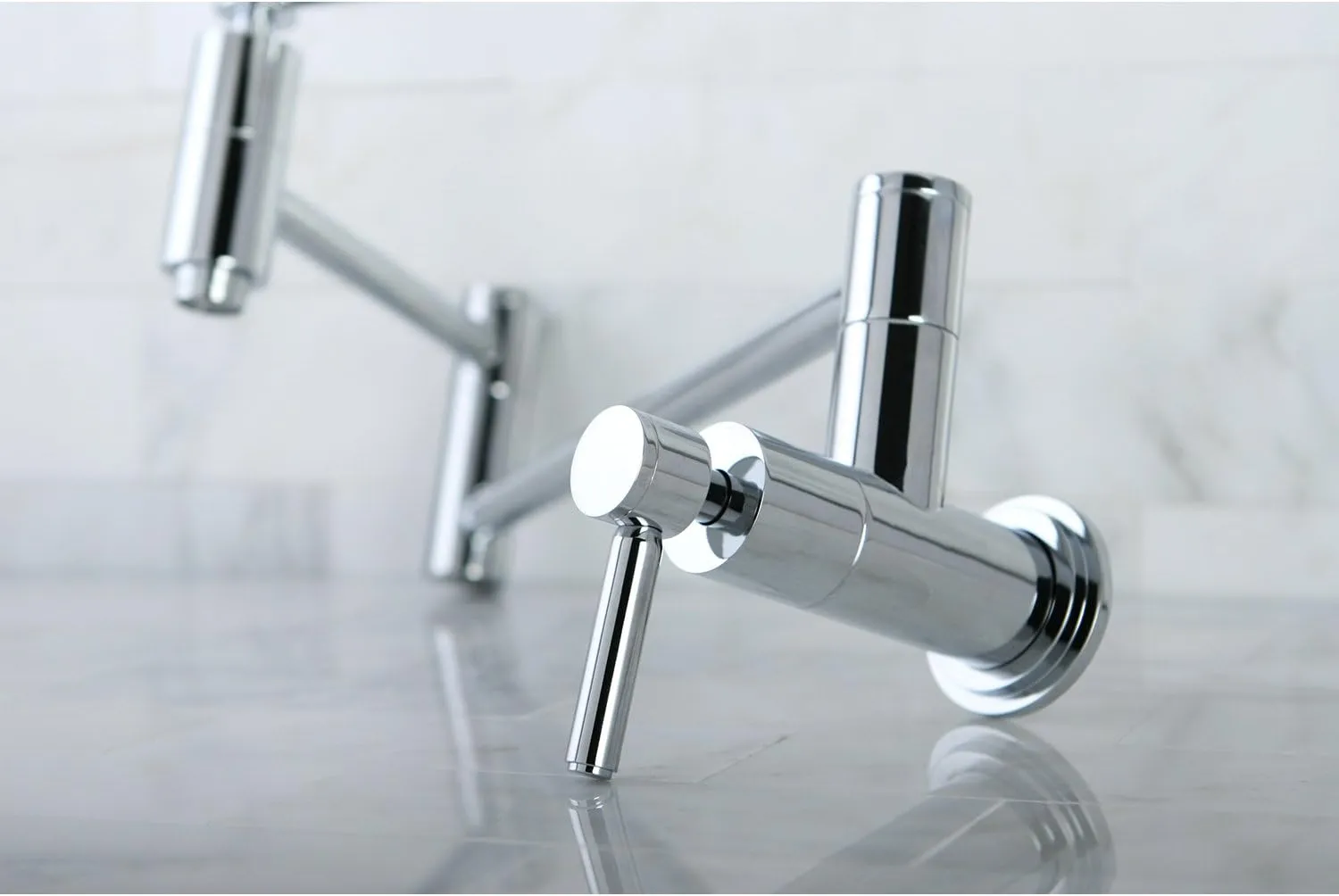 Elements of Design ES8101DL South Beach Wall Mount Pot Filler, 13", Polished Chrome