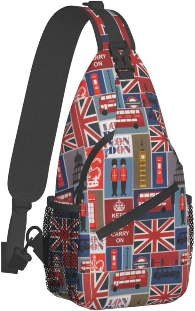 Elephant Print Crossbody Sling Backpack For Women Men,Sling Bag Travel Hiking Chest Bag Daypack