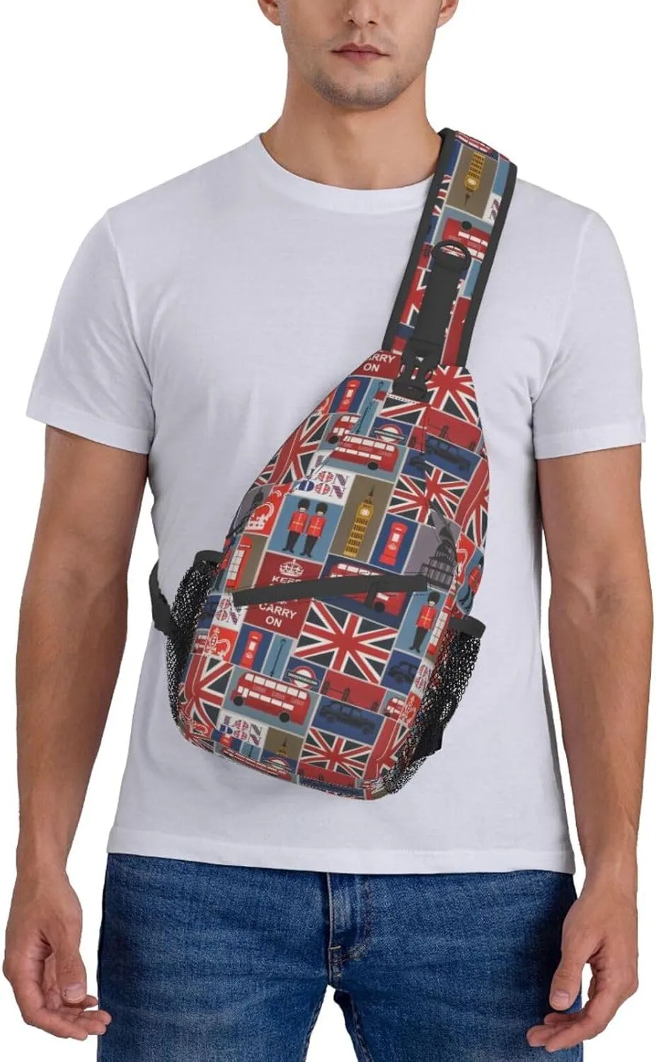 Elephant Print Crossbody Sling Backpack For Women Men,Sling Bag Travel Hiking Chest Bag Daypack