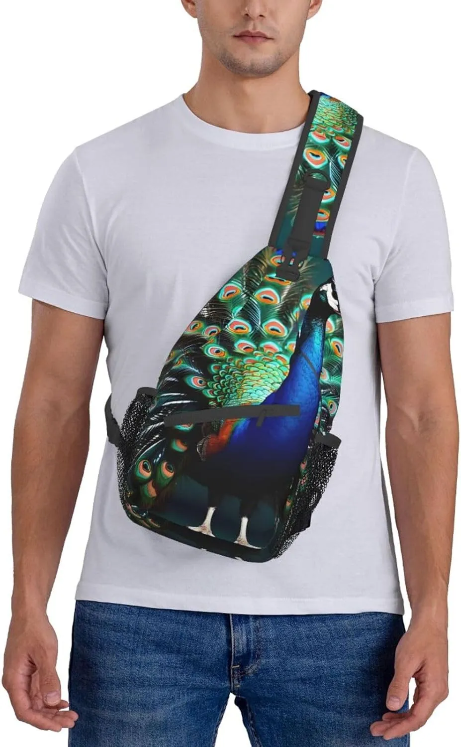 England Symbols Print Crossbody Sling Backpack For Women Men,Sling Bag Travel Hiking Chest Bag Daypack