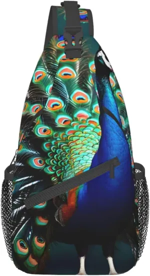 England Symbols Print Crossbody Sling Backpack For Women Men,Sling Bag Travel Hiking Chest Bag Daypack
