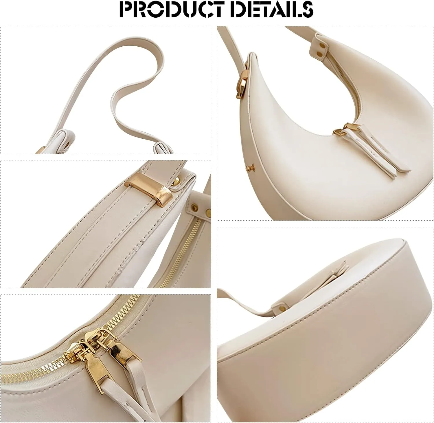 Ergocar 2022 New Women's Tote Handbags, Crescent Bags for Women Fashion Women Underarm Bag Top-Handle Bag, Black