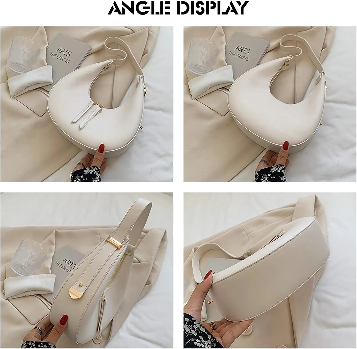 Ergocar 2022 New Women's Tote Handbags, Crescent Bags for Women Fashion Women Underarm Bag Top-Handle Bag, Green