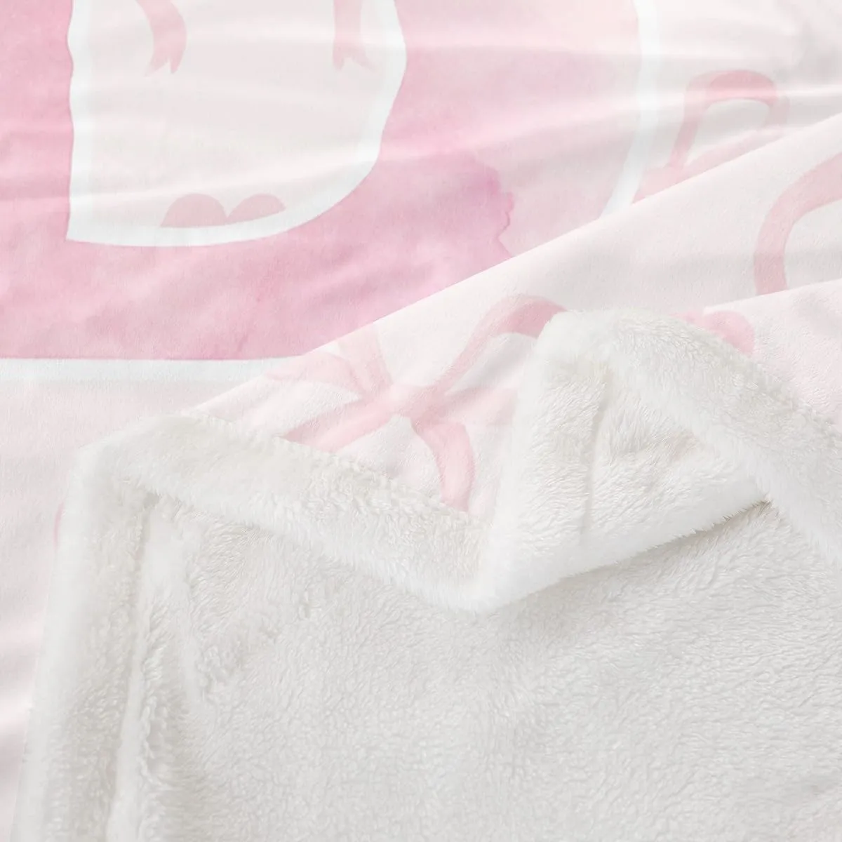 Erosebridal Initial Alphabet B Twin 60"x80" Women Teen Girls Pink Letter Plush Sherpa Blanket Aesthetic Bowknot Fleece Throw Blanket Cute Love Hearts Warm Plush Couch Sofa Geometric Butterfly Knot