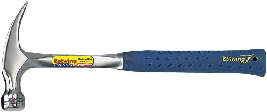 Estwing E3-12S Rip Hammer, Smooth Face, 12-Ounce, Vinyl Shock Reduction Grip, 11-Inch