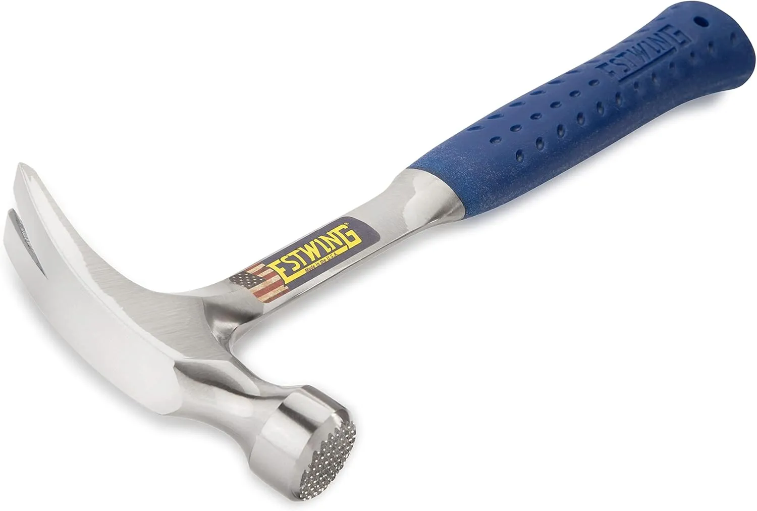 ESTWING Framing Hammer - 20 oz Straight Rip Claw with Milled Face & Shock Reduction Grip - E3-20SM