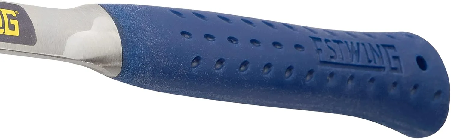ESTWING Framing Hammer - 20 oz Straight Rip Claw with Milled Face & Shock Reduction Grip - E3-20SM