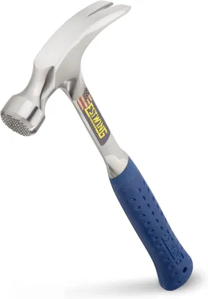 ESTWING Framing Hammer - 20 oz Straight Rip Claw with Milled Face & Shock Reduction Grip - E3-20SM
