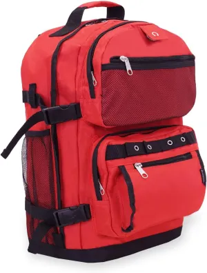 Everest Luggage Oversize Deluxe Backpack, Red, X-Large