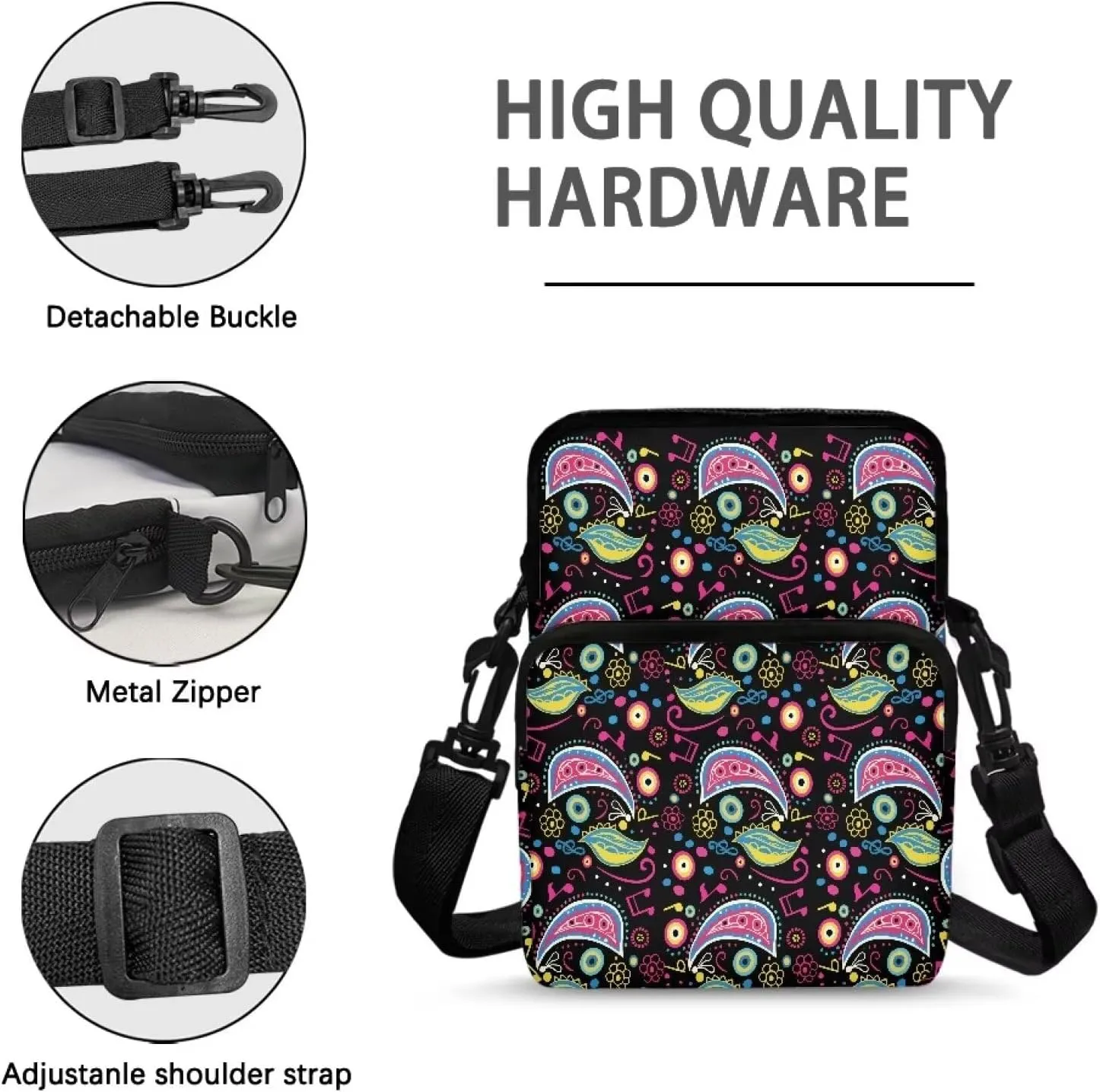 Everywhere Fanny Pack Purse Fashion Waist Bag with Adjustable Strap Crossbody Bags for Women Men Lightweight Crossbody Purses for Travel Walking Running Cycling, Colorful Cashew Flower
