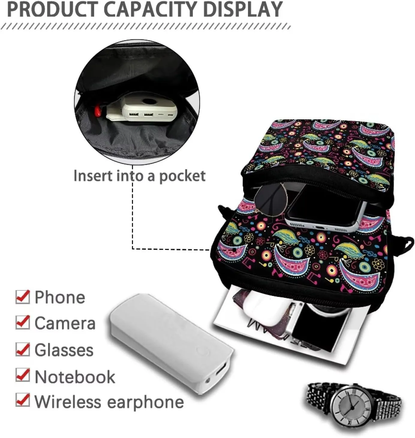 Everywhere Fanny Pack Purse Fashion Waist Bag with Adjustable Strap Crossbody Bags for Women Men Lightweight Crossbody Purses for Travel Walking Running Cycling, Colorful Cashew Flower