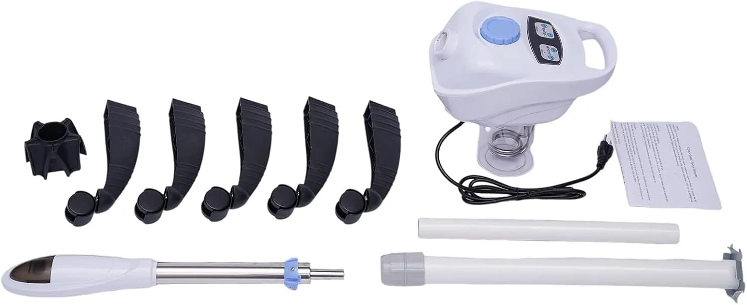 Facial Steamer, 750W Ozone Face Humidifier, 0.39-0.51" Stand Adjustable Salon Professional Beauty Sprayer w/Wheels, 3-5min Fogging SPA Warm Mist Face Steamer w/ 360° Rotating Nozzle for Home, White