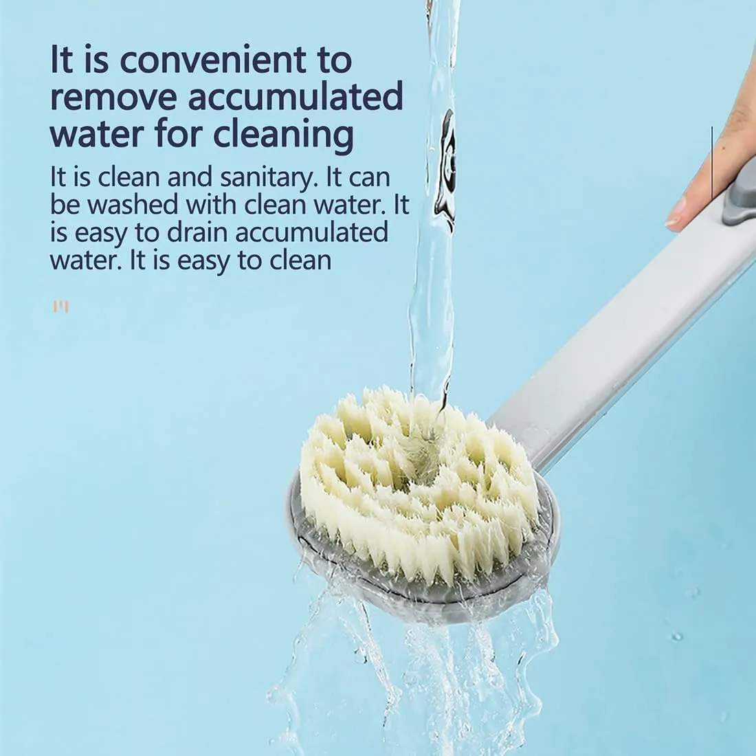 Family Essentials Long Handle Bath Massage Cleaning Brush, 14in Family Essentials Long Handled Bath Massage Brush with Soap Dispenser, One-Touch Foam Bath Shower Brush (2Pcs-E)