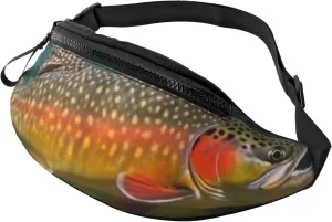 Fanny Packs for Women Belt bag Large Crossbody Bags Trendy Chest Bag Brook Trout Fly Fishing Waist Bag for Travel, 2CX4H45SFDHS