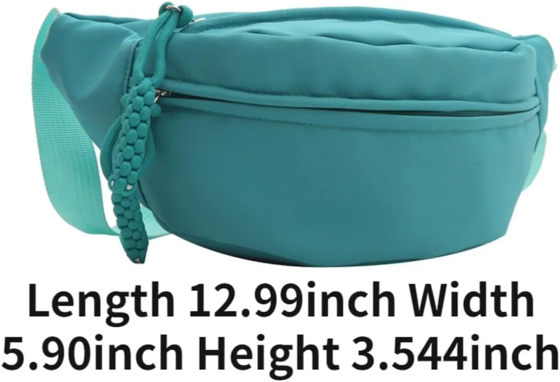 Fanny Packs for Women Men, Fashionable Waist Bags Waterproof Small Crossbody Belt Bag Bum Bag with Adjustable Strap for Outdoor Running, Hiking, Walking and Travel Black (Blue)