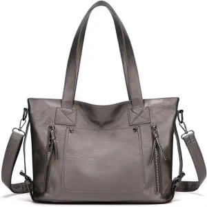 Fashion Handbag PU Leather Shoulder Bag Crossbody Bag Waterproof Top-handle Bag Women Messenger Bag Elegant Tote Bag
