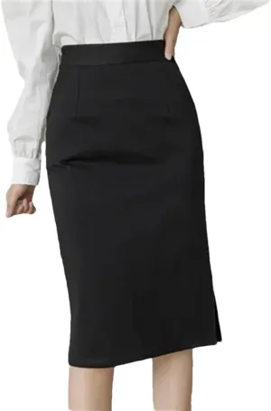 Fashion Korean High Wiast Office Long Skirt Women Summer Bodycon Elegant Sexy Pockets Midi Pencil Skirt