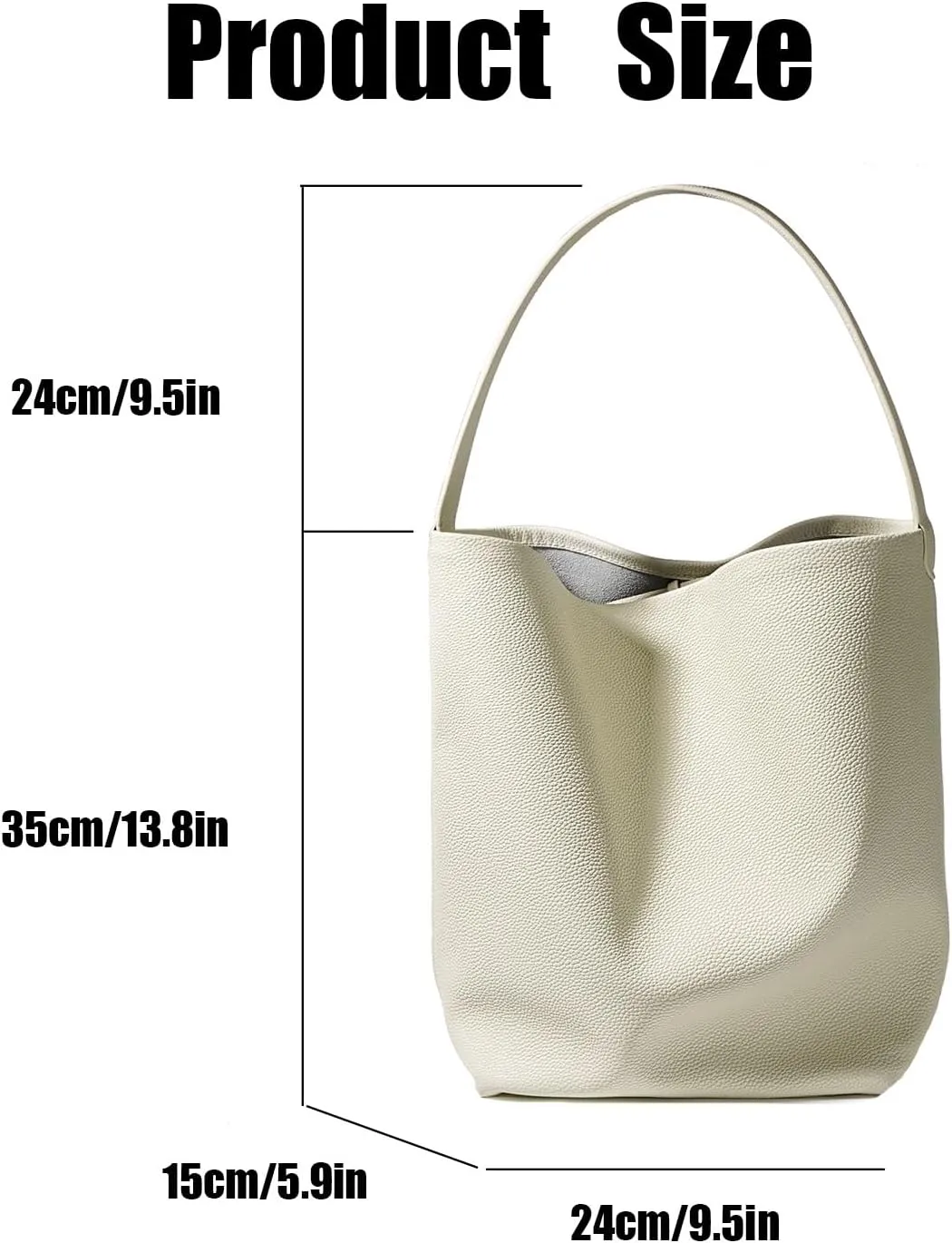 Fashion Shoulder Bag,Leather Crossbody Bucket Hobo Bags,Top Handle Handbag, with Multi functional Storage