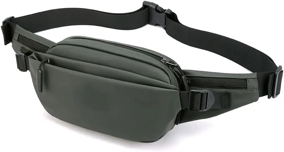 Fashion Waist Packs Men's Waist Bag Fashion Chest Pack Outdoor Sports Belt Bag for Waterproof Men Waist Bags Fanny Pack(Dark Gray)