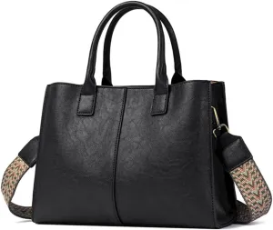Fashion Women’s Top Handle Crossbody Bag - Stylish Beige Tote Satchel Shoulder Purse