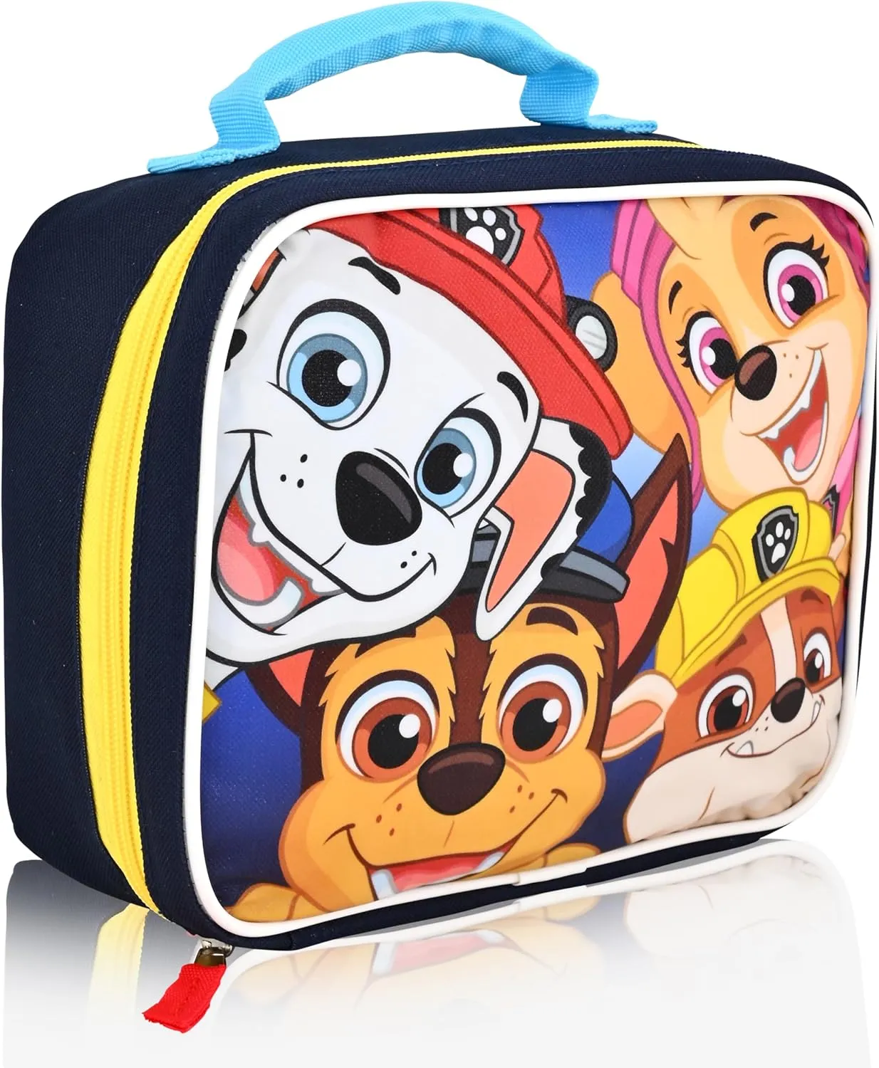Fast Forward Paw Patrol Chase, Marshall, Rubble and Skye Lunch Box for Kids | Insulated Lunch Bag Lunch Box for Boys, Girls, Toddlers | Paw Patrol Blue Reusable Lunchbox