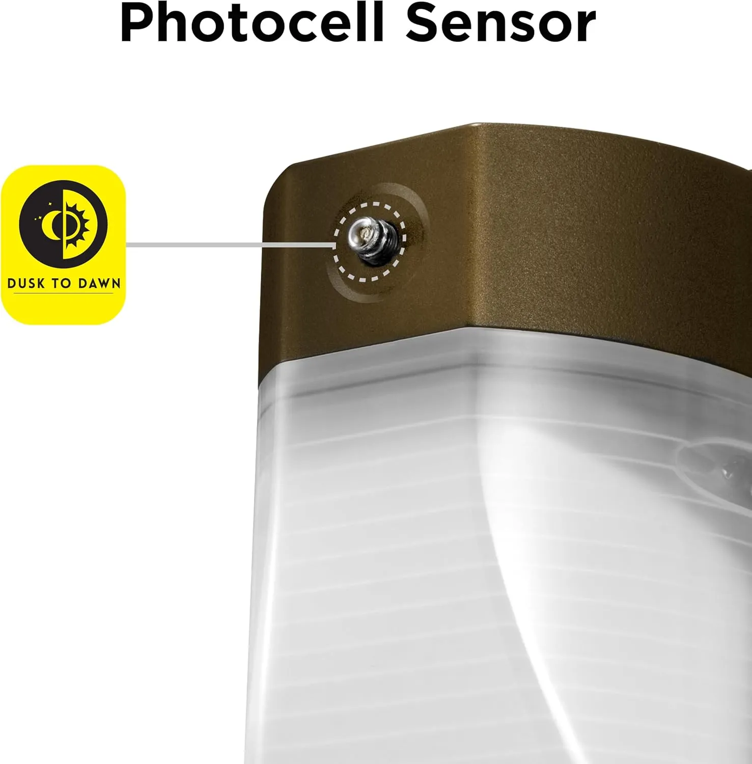 Feit Electric 40W LED Outdoor Wall Pack Lights with Photocell, Dusk to Dawn, Wall Mounted Security Light, 120V, 80 CRI, 3700 Lumens, 5000k Daylight, Bronze, 4 Pack, S8WPK/850/DD/BZ/4