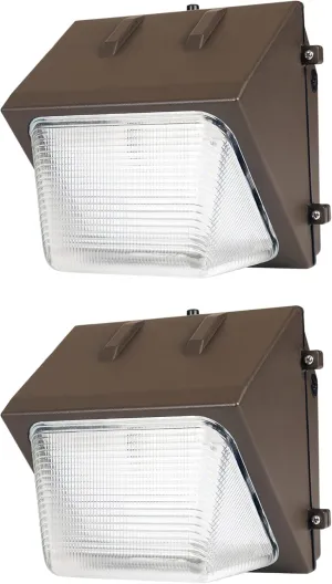 Feit Electric LED Wall Pack 30W, Outdoor Wallpack with Photocell, Dusk to Dawn, 4200 Lumens, 5000k Daylight, 50000 Hour Life, 120-277V, Pro Series, 2-Pack, S8.5CWPK/850/BZ/2
