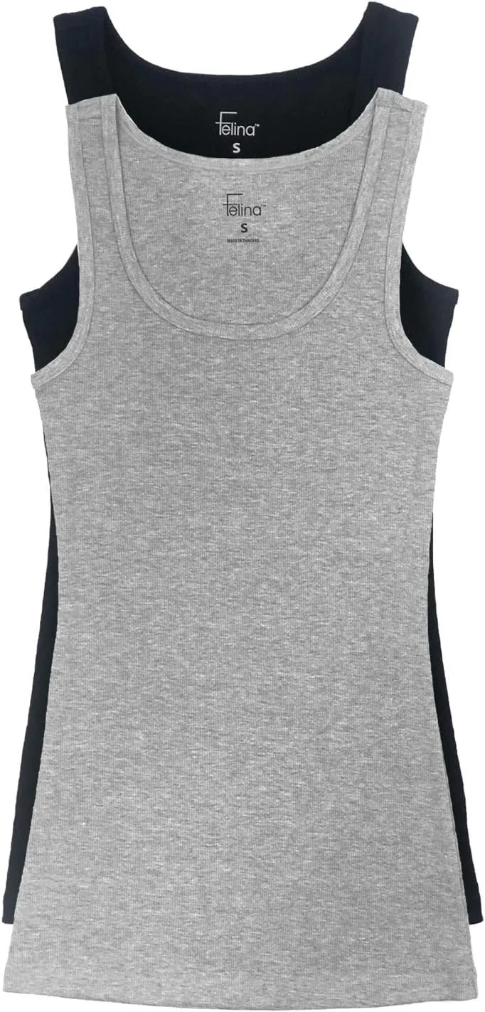 Felina | Cotton Ribbed Tank Top | 2-Pack