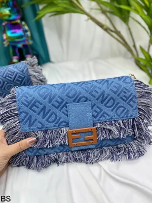 Fendi Baguette with fringe relief Shoulder straps with tassels shoulder bags crossbody bag