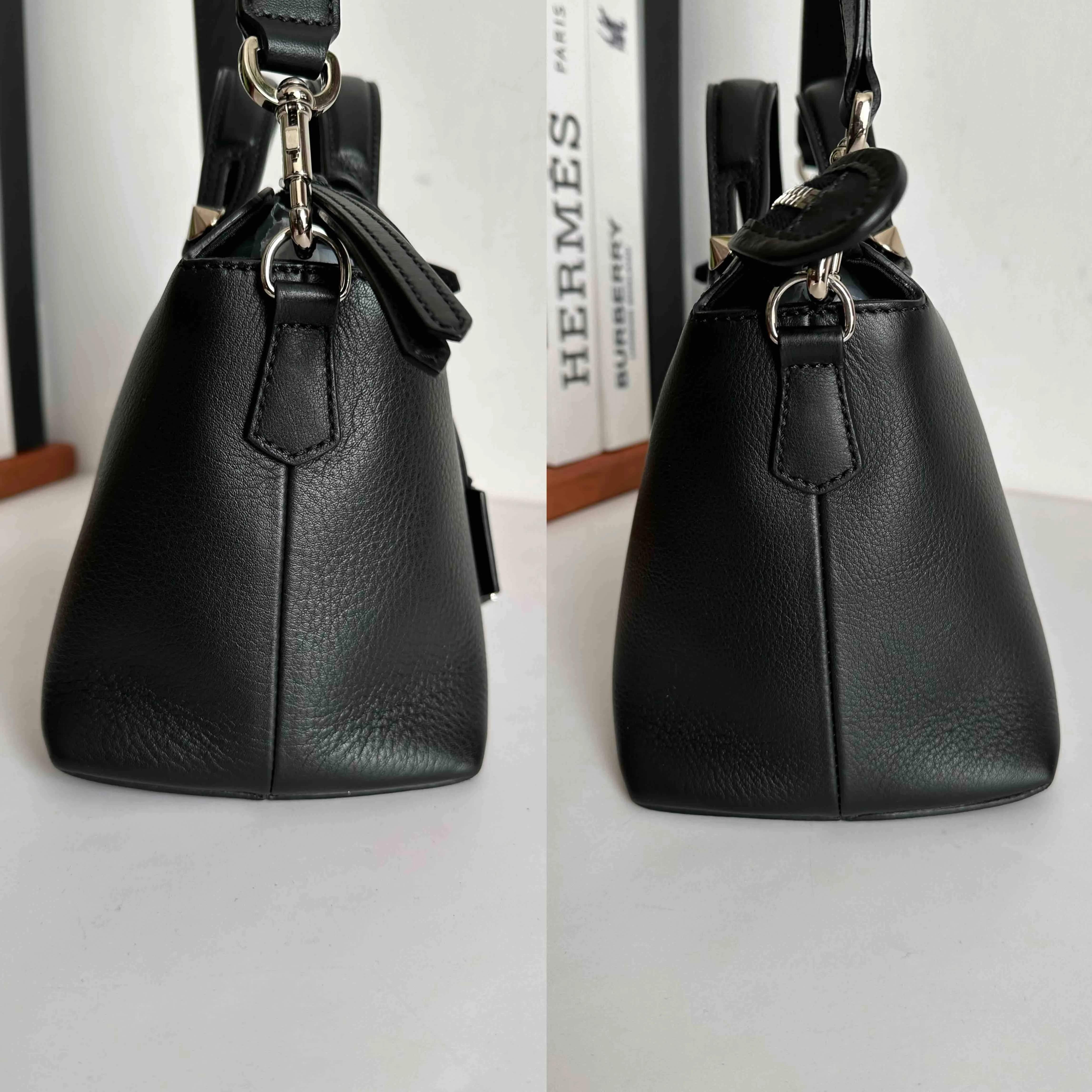 Fendi By The Way Black Satchel Bag with Strap #8E