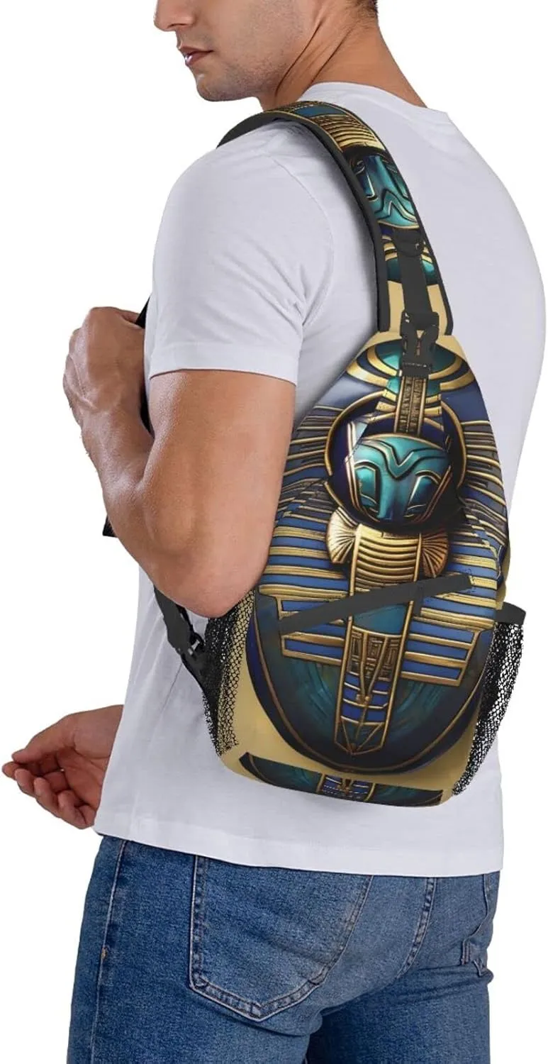 Fishing Lure Style Print Crossbody Sling Backpack For Women Men,Sling Bag Travel Hiking Chest Bag Daypack