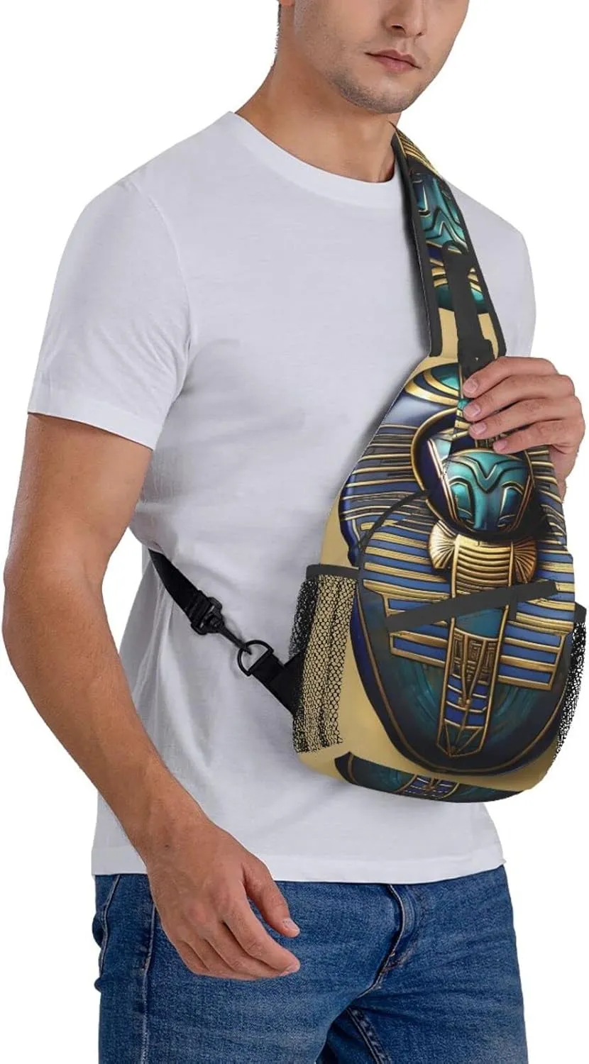 Fishing Lure Style Print Crossbody Sling Backpack For Women Men,Sling Bag Travel Hiking Chest Bag Daypack