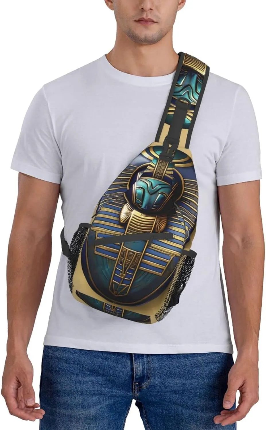 Fishing Lure Style Print Crossbody Sling Backpack For Women Men,Sling Bag Travel Hiking Chest Bag Daypack