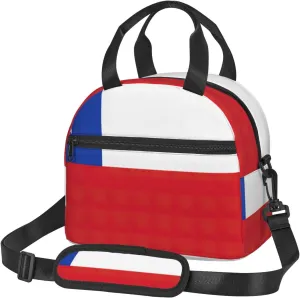 Flag Of Chile Insulated Lunch Bag Lunch Box For Women Men Reusable Tote For Office Gym Outings