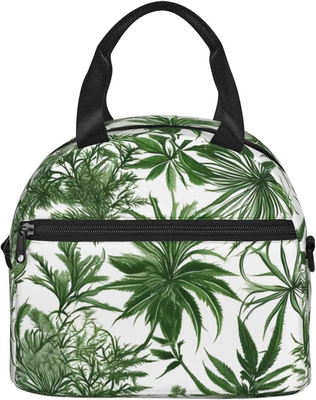 Flowering Herbs And Herbaceous Plants Insulated Lunch Tote Bag Lunch Box For Women Men, Reusable Good For Daily Work Outings