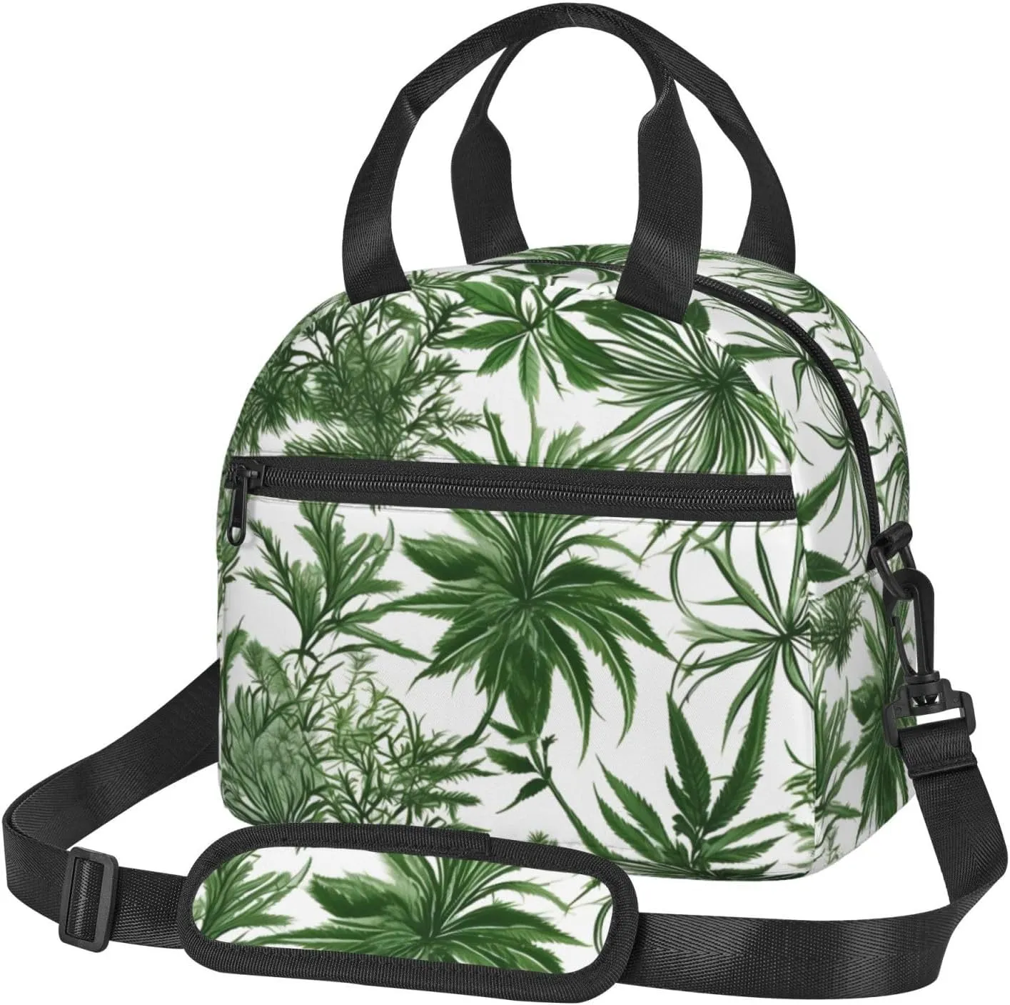 Flowering Herbs And Herbaceous Plants Insulated Lunch Tote Bag Lunch Box For Women Men, Reusable Good For Daily Work Outings