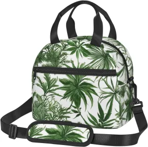 Flowering Herbs And Herbaceous Plants Insulated Lunch Tote Bag Lunch Box For Women Men, Reusable Good For Daily Work Outings