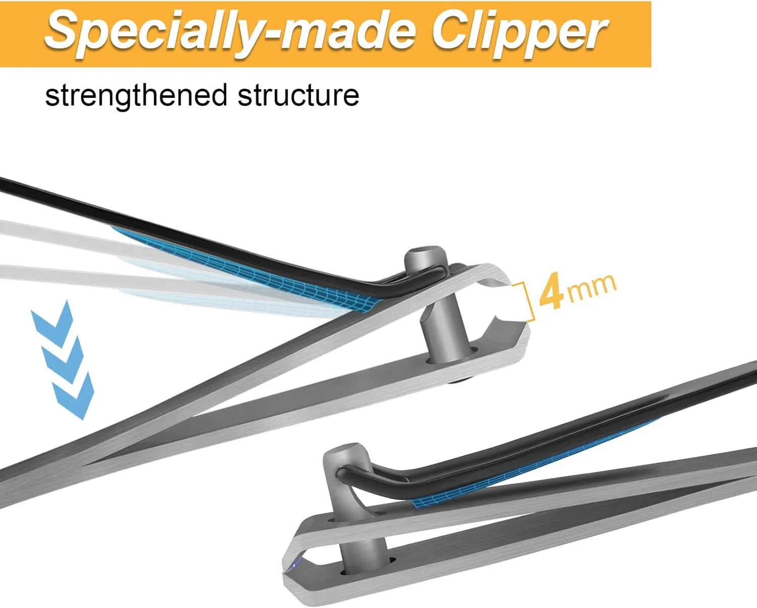 Foldable Long Handle Toenail Clippers Scissors, Include Magnifier, Foldable Handle, Wide Jaw Opening, Design for Seniors, Overweight, Hip and Waist Patients | Easy to Carry (With Magnifier, 24Inch)